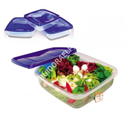 Set 3 Hermeticos Cuadrados 2350 ml PO15 